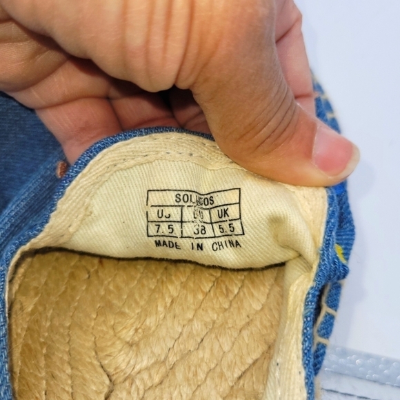 Soludos Multicolor Paint Splatter Espadrilles Flats Size 7.5 - Picture 12 of 14